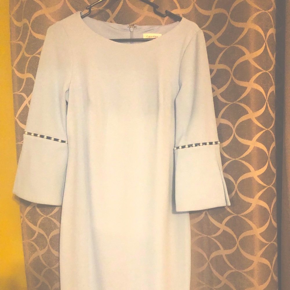 Blue gray Calvin Klein dress. Size 8 - Picture 2 of 2